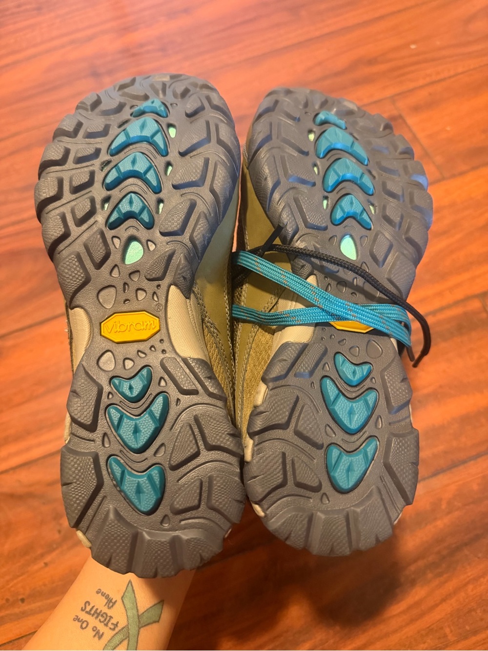 Teva Olive Green and Teal Women's Sneakers - Picture 9 of 12